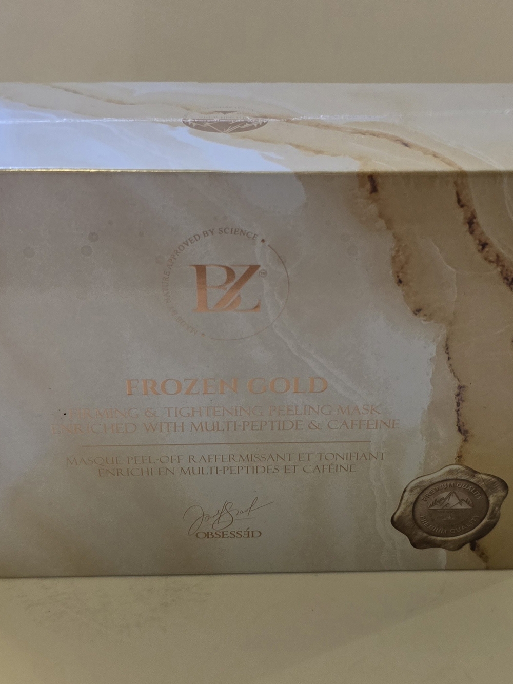 Below Zero Frozen Gold Firming/Tightening Peeling Mask -Multi-Peptide & Caffeine